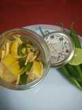 #Hill lemon,ginger and green chillypickle,No oil