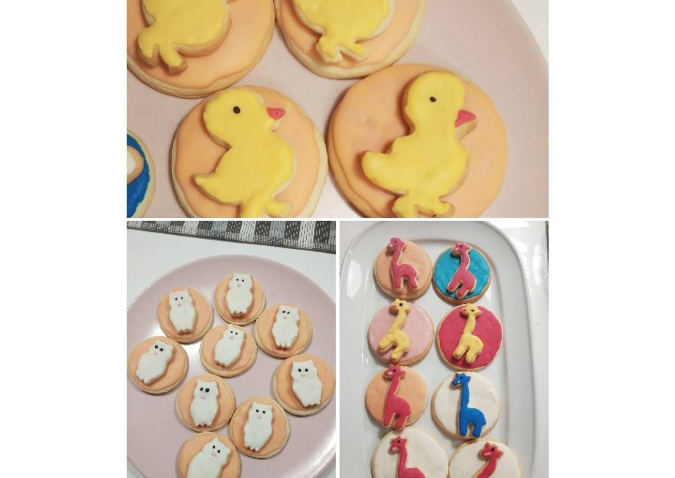 Galletitas superpuestas con azúcar glas casero