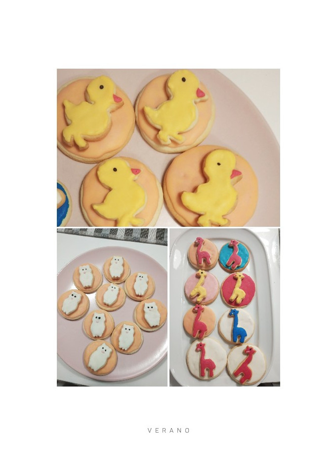 Una foto de Galletitas superpuestas con azúcar glas casero