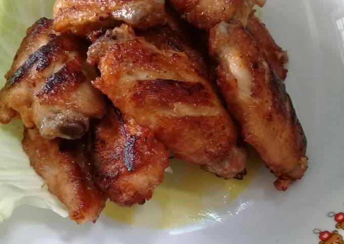 Resep Sayap goreng bumbu char siu sauce Anti Gagal