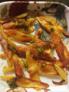 रताळ्याचे फ्रेंच फ्राईज(with magi masala taste) (ratalyache french fries recipe in marathi) रेसिपी चे मुख्य फोटो 