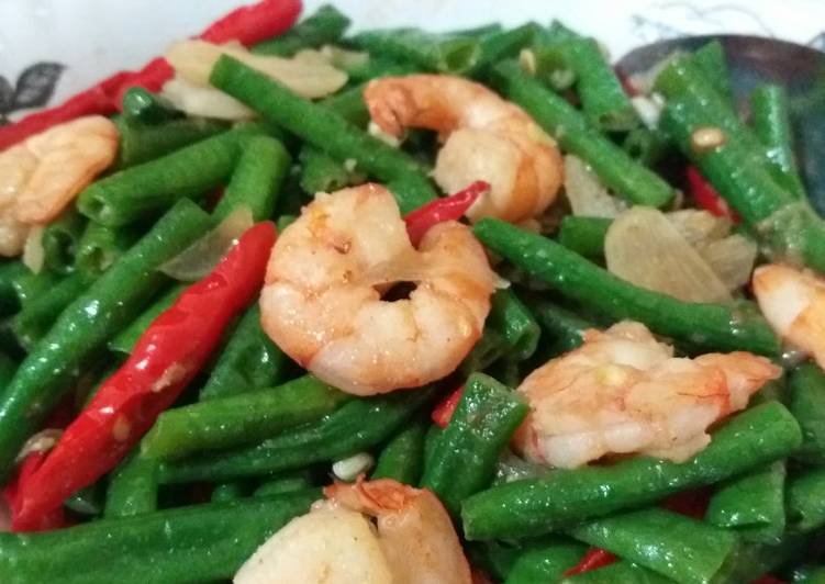 Tumis Kacang Panjang Udang