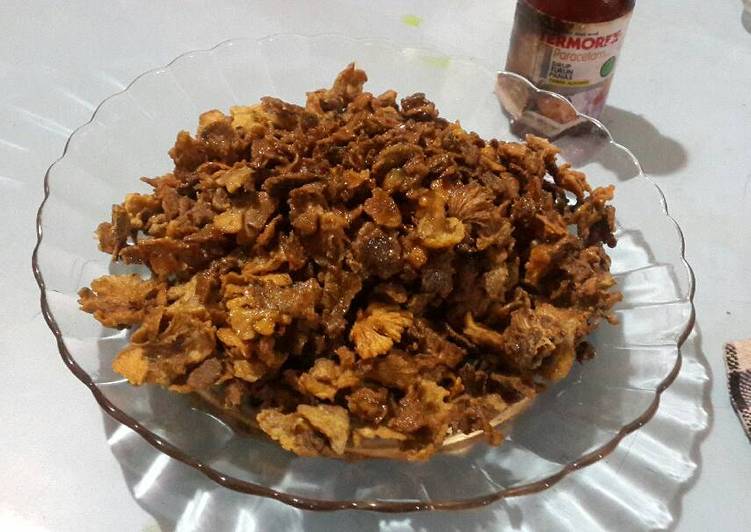 Langkah Menyiapkan Jamur grigit kriuk kriuk, Enak