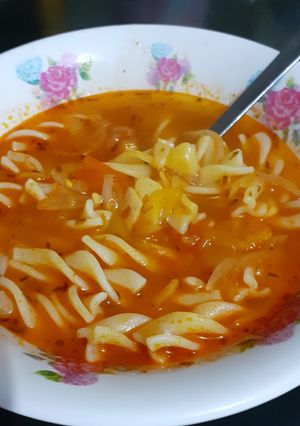 Foto resep Sup fusili bolognaise simpel