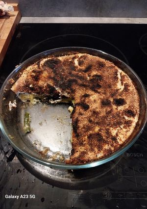 Une photo de Gratin de courgettes au fromage blanc et noix de muscade