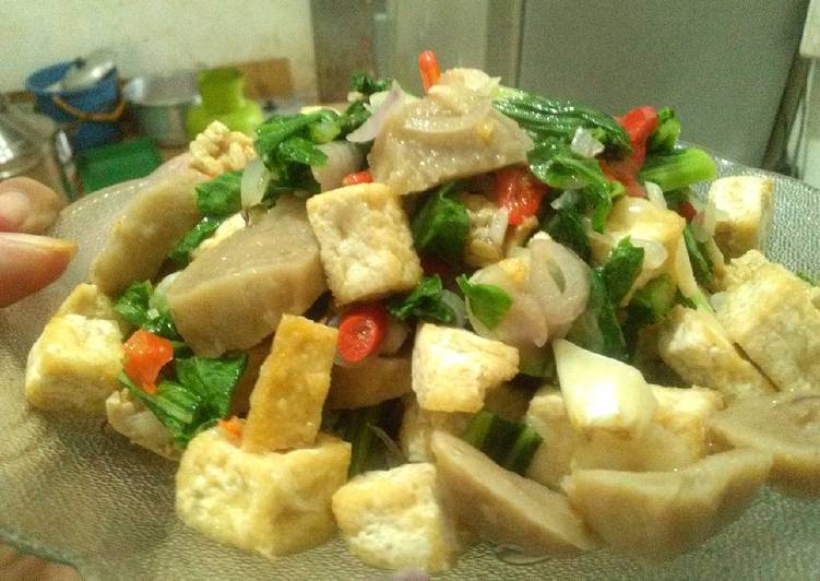 Tumis Tahu Pentol Sawi