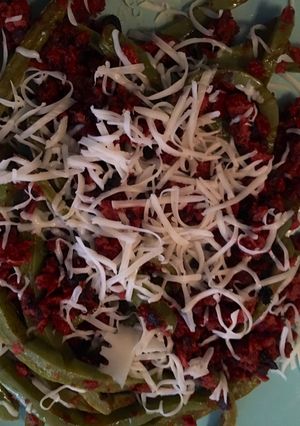 Una foto de Nopales con chorizo