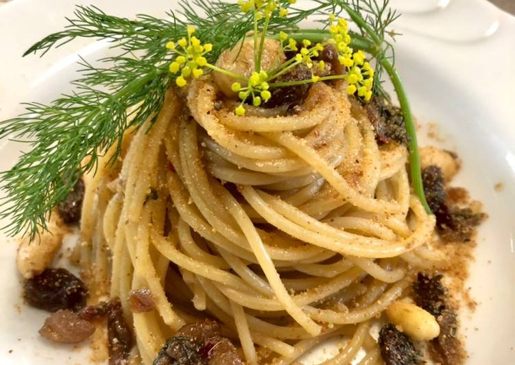 Spaghetti con finocchietto selvatico e sarde (a modo mio)