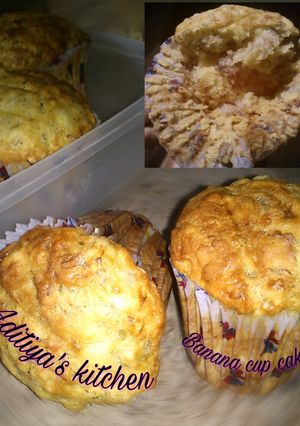 Foto resep Banana cup cake moist no mixer anti gagal
