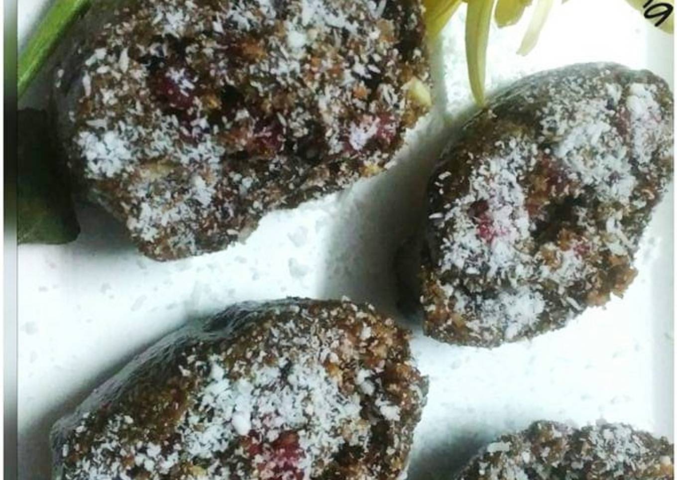 Coconut stuffed Bajra Gond Barfi
