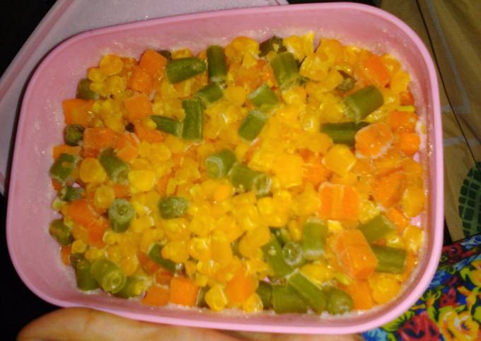 Cara Gampang Membuat Sayuran beku home made (frozen mix vegetable), Enak