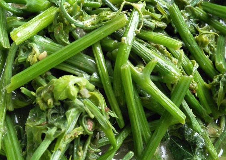 Langkah Membuat Sayur jipang tumis terasi #SiapRamadan Anti Gagal