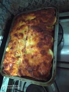 Una foto de Tortilla de papa al horno con jamón