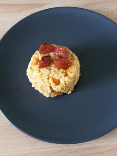 Une photo de Risotto au chorizo au cookeo
