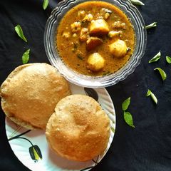 A picture of Aloo puri.