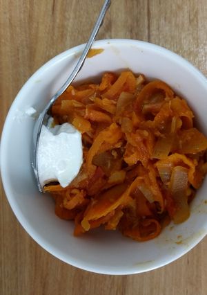 A picture of Indian style - spicy carrot dish.