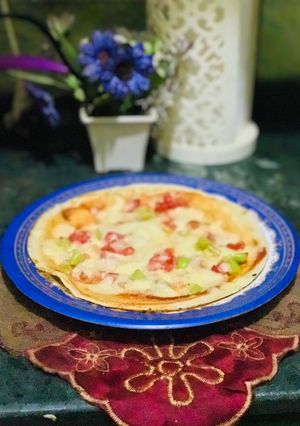 صورة لوصفة بيتزا الكريب السريعه والسهلة