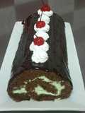 Pionono de chocolate y menta