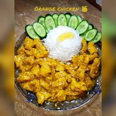 A picture of Orange chicken 🍊.