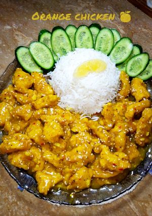 A picture of Orange chicken 🍊.