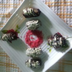 A picture of Dark chocolate balls# author Marathon.
