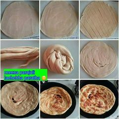 A picture of Lachha paratha.