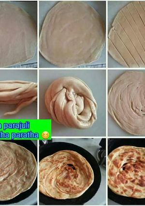 A picture of Lachha paratha.