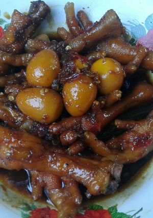 Foto resep Semur ceker telur puyuh