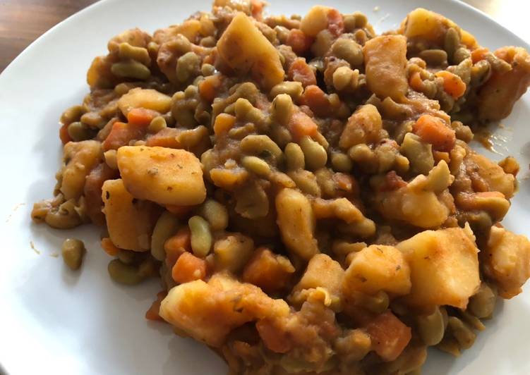 Cocido de frijoles verdes franceses