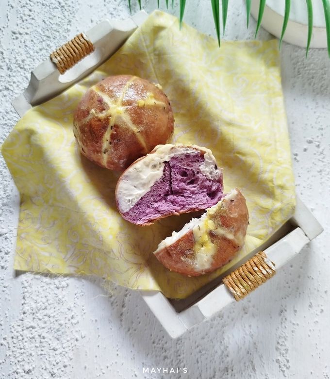 Foto resep Korean Garlic Cheese Sweet Potato Bread