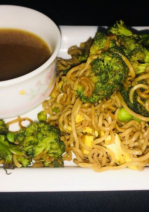 A picture of Soupy Noodles.