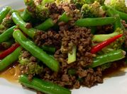 Gambar tumis buncis daging giling