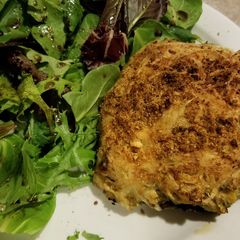 A picture of Tuna melt stuffed portobellos.