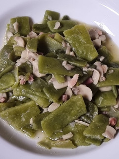 Una foto de Judías verdes con champiñones y bacon TM31