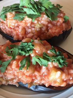 Una foto de Berenjenas rellenas