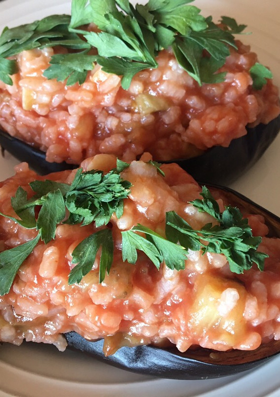 Una foto de Berenjenas rellenas