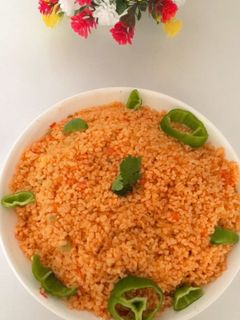 صورة لوصفة برغل تركي الحمر🍅