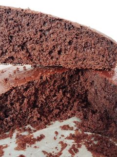 Una foto de Bizcocho de chocolate con poco azúcar