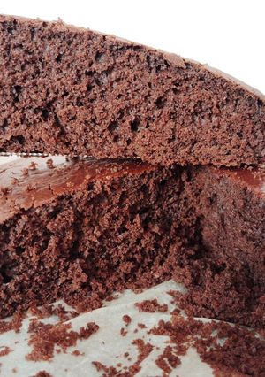Una foto de Bizcocho de chocolate con poco azúcar