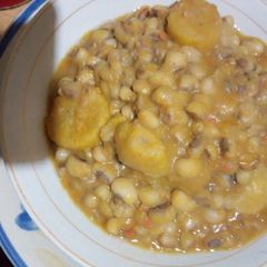 Beans and plantain pridge A picture of Beans and plantain pridge.