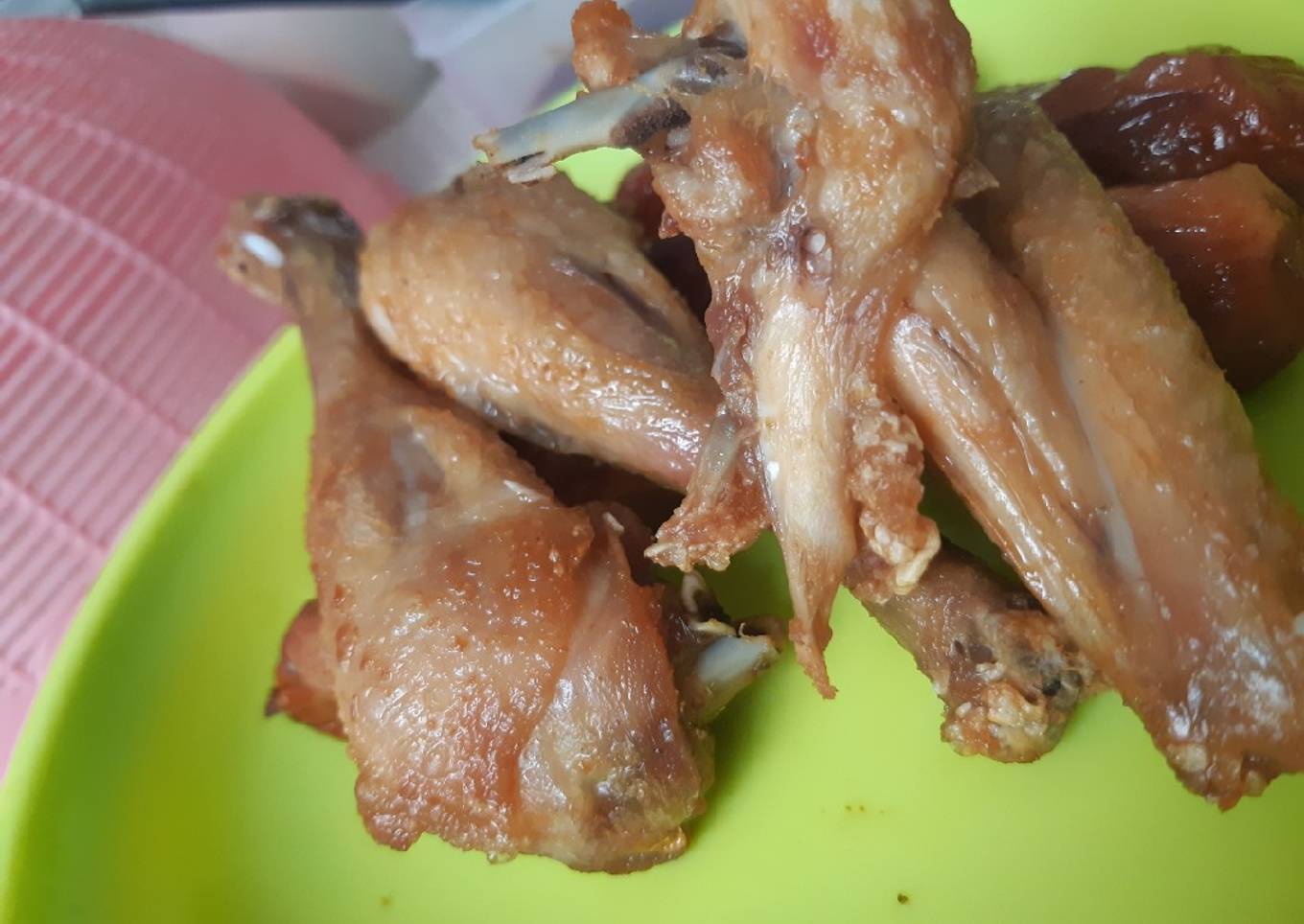 Ayam goreng 3 bahan (ayam, cuka apel, garam)