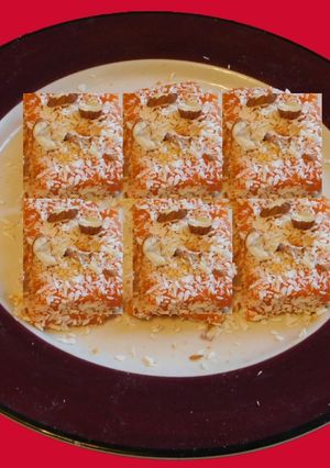 A picture of Super Soft Carrot burfi.