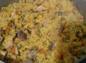 Una foto de Arroz atollado
