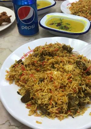 A picture of Mutton biryani.