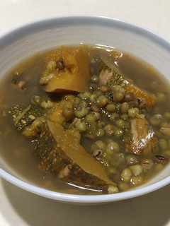 南瓜🎃綠豆甜湯(大同電鍋料理) 的食譜成品照片