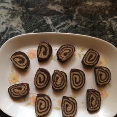 A picture of Chocolate Swiss rolls.
