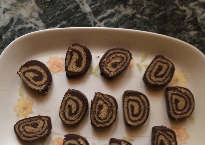 Chocolate Swiss rolls