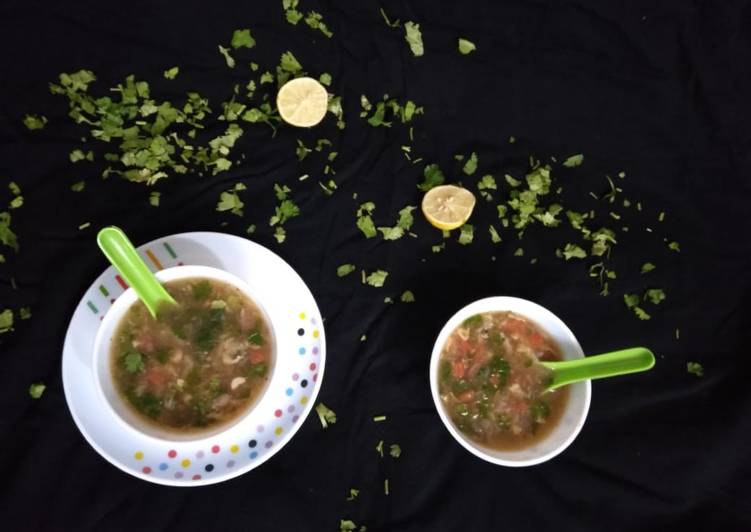 Recipe of Quick Lemon coriander soup