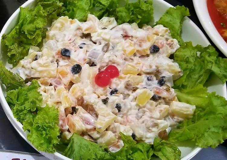 Recipe of Homemade Fruit and nut salad