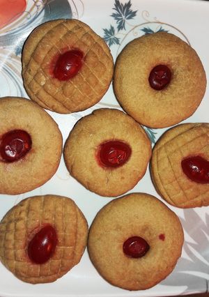 A picture of Atta jaggery cookies.